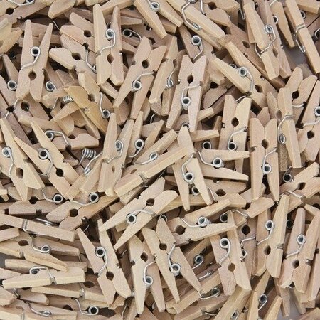 PACON Mini Clothespins, 1in, Natural, 250PK PAC367201